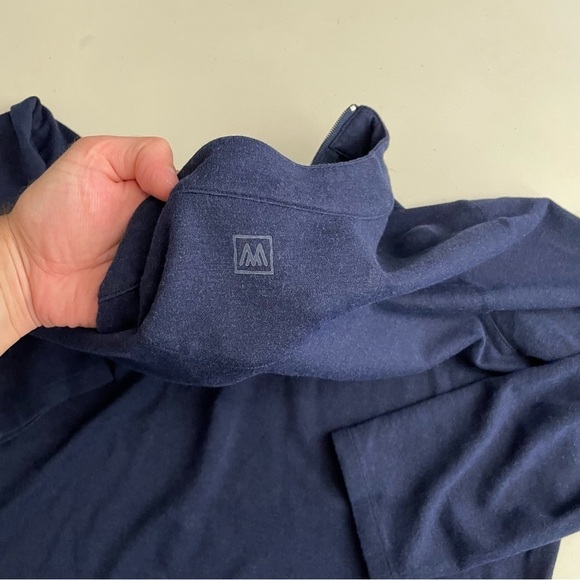 Mizzen+Main Men’s ProFlex Quarter Zip Pullover Navy Heather Size XXL - Picture 5 of 7